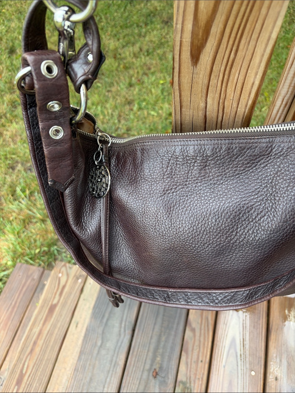 Coach Ali Convertible hobo leather dark brown crossbody - Picture 2 of 15